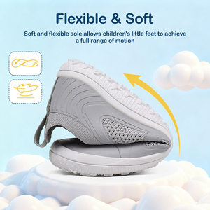 Chaussures de sport respirantes pour enfants JINCHEN, pieds nus, large boîte à orteils, 0 drop, plates, tricotées, à enfiler, éclairées - Product Image 4