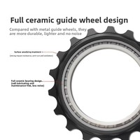 Roue de guidage excentrique creuse Cyclami pour dérailleur arrière, 18 dents, en alliage d'aluminium, roulement céramique, 9 vitesses, durable, haute résistance, pour vélo