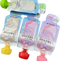 Pochette debout à l'épreuve des feuilles de qualité alimentaire avec bec verseur pour champignons Sac d'emballage Doypack liquide en plastique pour jus de fruits crème glacée salade pochette