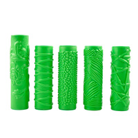 7 "Motif Rouleau pour Décoration Murale 7 Pouces En Caoutchouc Texture Pochoir Rouleau pour Cloison Sèche Boue Mur Décor DIY Peinture Rouleau Outils