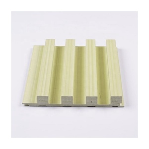 <strong>Interior</strong> Cladding Flexible Solid Wpc Pvc Wooden Grille Grain Fluted Panel Decoration Wall Panel for Mall and <strong>Hall</strong> - Product Image 3