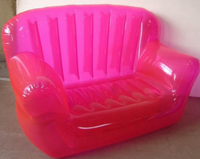 Chaise gonflable transparente, gonflable, de couleur rose, avec Logo, pour l'extérieur