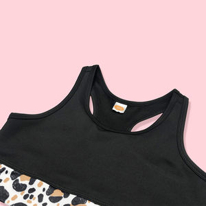 Kids Wear Wholesale Girls <b>Leopard</b> <b>Print</b> Tape Yoga Sports Top & Waist Sports <b>Leggings</b> Sports Wear Kids <b>Leggings</b> - Product Image 4