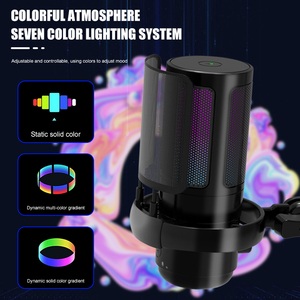 RGB Lighting USB Wired <strong>Microphone</strong> with Condenser Cartridge for PS4/<strong>PS5</strong> Computer Live Streaming Games <strong>Microphone</strong> Play <strong>Microphone</strong> - Product Image 4