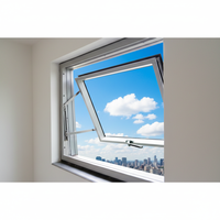 Fenêtre à auvent personnalisable Lukliving à rupture de pont thermique, double vitrage, isolation phonique innovante, fenêtre à auvent flexible