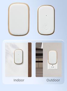 C836 EU ปลั๊กแบบ US ยาว150เมตร38ริงโทนกระดิ่ง0-100dB รีโมทคอนโทรล4ระดับเสียง IP44กันน้ำแหวน RF433กริ่งไร้สาย - Product Image 3