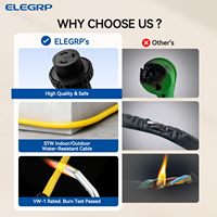 Adaptor RV ELEGRP Sesuai Standar UL 30 Amp, Kabel Adaptor NEMA 5-15P ke L5-30R, Adaptor Daya Dogbone Generator RV 15A ke 30A
