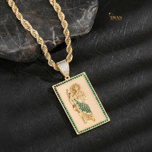 Trendy 925 Sterling Silver Gold Religious Pendant Moissanite Diamonds Fully <b>Iced</b> Custom GRA Certified Hip Hop Jewelry for Men - Product Image 1