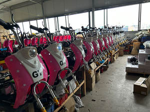 สกู๊ตเตอร์ไฟฟ้าเวสป้า3ล้อมอเตอร์ขนาดเล็กสีชมพู350W แบบไร้แปรงถ่านมอเตอร์36v12ah วินเทจ - Product Image 3