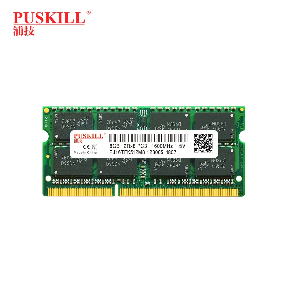 PUSKILL204ピンCL111.35 V/1.5V 1600MHz 4GB 8GB DDR3メモリRAM