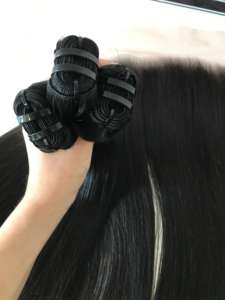 Extensiones de cabello humano vietnamita donante crudo Color natural Super sedoso recto 100% cutícula alineada - Product Image 5