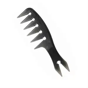 Man's barber hair Styling wide tooth comb hairdressing Texturing comb Double-sided fish teeth fork comb
