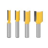 Fresa Recta de Vástago de 8mm con Cuchillas de Carburo de Tungsteno para Madera, Herramientas de Corte para Muebles