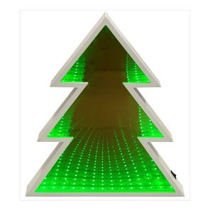 68L LED Green Christmas <b>Tree</b> Tunnel Infinity Mirror <b>Light</b> for Christmas Home Decoration - Product Image 3