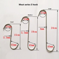 1 hameçons fumés en acier inoxydable pour le stockage à froid et hameçons à viande pour fumer le poulet, le canard et le poisson