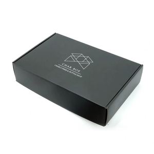 Boîtes d'expédition noires personnalisées, emballages cadeaux épais, boîte en carton ondulé pour avion, boîte pliante en papier pour envoi postal avec logo - Product Image 3