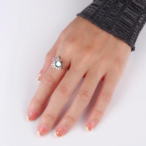 Anillo Giratorio <span class=keywords><strong>de</strong></span> <span class=keywords><strong>Piedra</strong></span> Lunar Ajustable para Aliviar <span class=keywords><strong>la</strong></span> Ansiedad, para Adultos, Gran Venta - Product Image 5