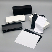 Ensemble d'emballage pour lunettes avec logo personnalisé, étui rigide pour lunettes avec boîte extérieure, pochette en microfibre et chiffon de nettoyage, coffret cadeau pour lunettes de soleil