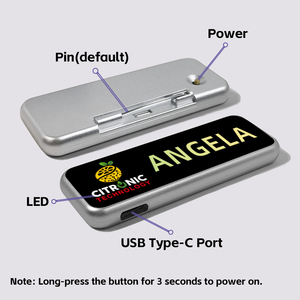 ป้ายบอกชื่อไฟ LED แบบกำหนดเองตราสัญลักษณ์บนหน้าอกสำหรับเคทีวีบาร์พนักงานการระบุตัวตนของตกแต่งงานปาร์ตี้การเป็นตัวแทนดาวความช่วยเหลืออิเล็กทรอนิกส์สำหรับ - Product Image 4