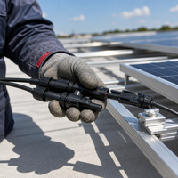 Connecteur solaire en Y en gros 2 vers 1 style FMM MFF MC4 1000V 30A IP67 étanche pour panneaux photovoltaïques, usine OEM
