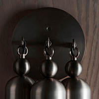 Lámparas de Araña de Cristal y Latón de Estilo Vintage Retro Americano, Lámparas Colgantes Antiguas de Interior, Lámpara de Pared de 3 Brazos