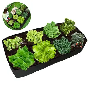 DD2557 Felt Cloth Planting Bag Black Fabric Grow Bag Bowl Vegetable Plant Grow Non-woven Nutrition Bag Multi-grid Nursery Pot