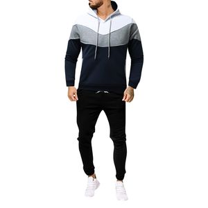 <b>Men</b> <b>Running</b> Set Sportswear Jogger <b>Men's</b> <b>Hoodie</b> and Trousers Two-piece Zippered <b>Men's</b> Tracksuit - Product Image 3