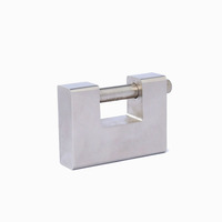Cadenas de sécurité double 70 mm, en fer zingué, à roulement à billes, robuste, rectangulaire, pour porte d'entrepôt