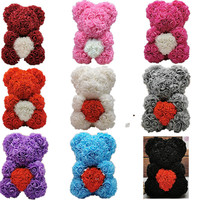 Ours en Roses et fleurs en mousse de savon, 40cm, vente en ligne, nouveau monde,