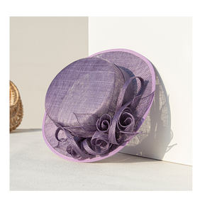 Chapeau d'église marron rouge de couleur personnalisée Fascinator à bord plat Kentucky Derby chapeau de fête de mariage pour femmes femmes - Product Image 4