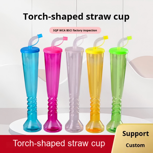 Groothandel Custom Plastic Spiraal Werf <span class=keywords><strong>Cup</strong></span> Slush <span class=keywords><strong>Yard</strong></span> Party <span class=keywords><strong>Cup</strong></span> Met Stro Drinkbekers Voor Feesten - Product Image 4