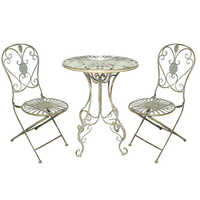 Meubles en fer rétro européens modernes et durables, chaises pliantes, tables, fournitures pour balcon, cour, jardin