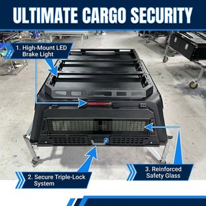 Hardtop en aluminium sans perçage pour pick-up F150 BYD Shark 6 2025+ Double Cabine 4x4, avec portes latérales étanches et toit - Product Image 5