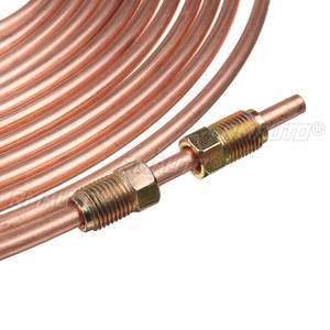 Tuyau de frein en cuivre et acier de 7,62 m (25 pieds) avec 20 écrous de tube de 3/16 po de diamètre extérieur, bobine de frein de voiture universelle - Product Image 5