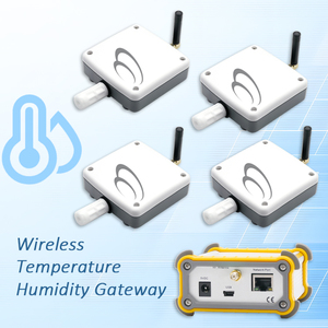 4 Channels <b>Wireless</b> Temp Humidity <b>Sensor</b>, Industrial Warehouse Archive Cold Storage Data Logger - Product Image 1