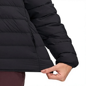 Women's <b>Quilted</b> Hooded Puffer <b>Jacket</b> With Zipper Closure And Detachable Hat Winter Wear For Outdoor Activities - Product Image 5