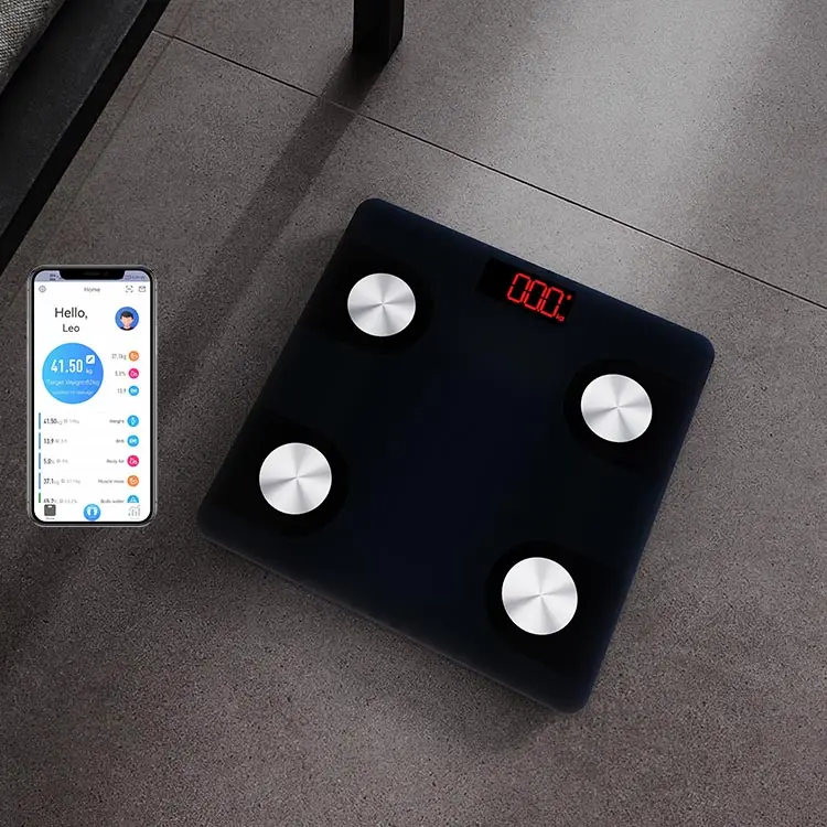OEM ODM Factory 180kg pantalla LED Digital Personal Bluetooth báscula electrónica inteligente báscula de grasa corporal Báscula de baño