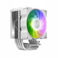 Enfriador de Procesador Gamer-X Z-1300 Silencioso ARGB, 4 Tubos de Calor, Ventilador PWM de 90 mm y 4 Pines, Flujo de Aire de 48.8 CFM, Rodamiento Fluido, Aluminio Blanco