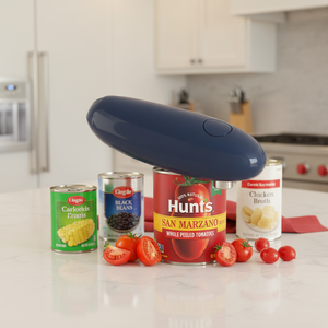 Ouvre-boîte électrique pratique ECare, nouveau modèle, portable, multifonctionnel, automatique, ouverture en un clic, durable, en acier inoxydable, boîte cadeau - Product Image 1