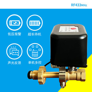 Wireless Gas Valve Controller 1/2 In Copper Alloy Quick Open Close Electric Shut Off For Building Safety - Product Image 1