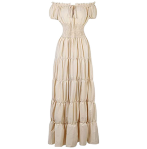 Vestido <span class=keywords><strong>Medieval</strong></span> Vintage para Mujer, Estilo Renacentista, Pirata, <span class=keywords><strong>Campesina</strong></span>, Bohemio, con Cintura Fruncida - Product Image 5