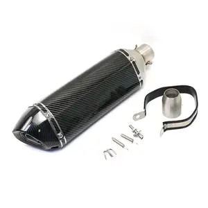 Racing ống xả Muffler 470*305mm thép không gỉ Akrapovic Muffler với DB Killer cho BMW S1000RR xj6 MT07 MT09 MT03