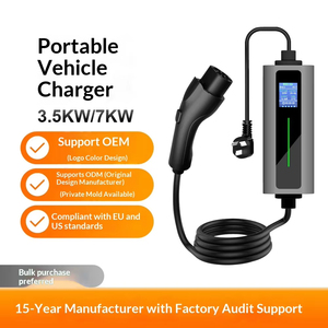 Cargador de Vehículos Eléctricos Portátil <span class=keywords><strong>Goodev</strong></span> Tech de 3.7kw 7kw 16A 32A, Modo 2, 13A 16A 3KW CA Tipo 2 1 GBT para Carga en Casa - Product Image 5