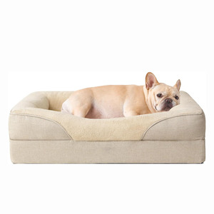 Durable Removable Cover Modern Square Luxury Large Washable Orthopedic Boucle <b>Waterproof</b> Memory <b>Foam</b> Solid All Seasons Pet Dog - Product Image 1