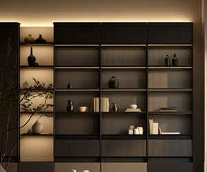 Vitrine de salon en bois, design de salon, meubles de salon, vitrine pour appartements et hôtels, armoire murale de salon - Product Image 1