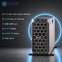 Tour convertible 5U d'occasion, double socket, grand stockage, extension PCIe, configuration personnalisée pour laboratoire domestique, NAS, PowerEdge T640