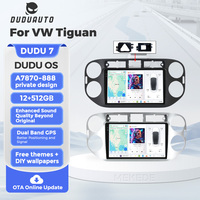 Système audio pour voiture Android avec écran tactile 2K, amplificateur DSP, GPS et RGB pour VW Tiguan - Série DUDU 12+512 Go
