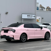 Film de protection de peinture pour voiture en vinyle satiné de luxe, auto-adhésif, mat rouge/rose sakura, PVC 7,5 mil d'épaisseur, anti-rayures