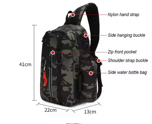 Sac à dos multifonctionnel étanche pour la pêche à la carpe Sac à dos de pêche de grande capacité avec pochette pour porte-canne - Product Image 5