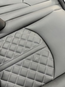 Housses de siège auto personnalisées en cuir PU matelassé imperméable pour <span class=keywords><strong>Audi</strong></span> A5 A6L A8L Q7 <span class=keywords><strong>Q8</strong></span>, couleur noire, pour intérieur automobile - Product Image 6